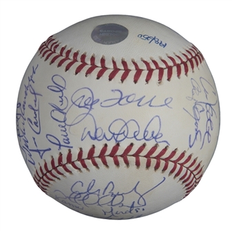 1999 World Series Champion New York Yankees Team Signed Official World Series Baseball With 26 Signatures Including Jeter, Torre, Rivera & Clemens (JSA)